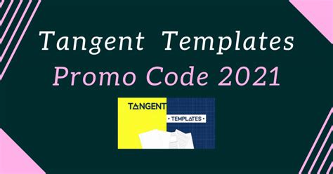 Tangent Templates Promo Code